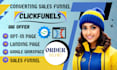 build sales funnel in clickfunnels, clickfunnels landing page, sales page
