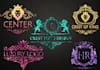 do luxury, heraldic, crest, crown and lion logo