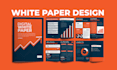 design a professional white paper or business report in illustrator