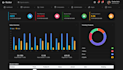 develop interactive admin analytics dashboard with charts