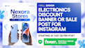 design electronics discount banner or sale post for instagram, facebook