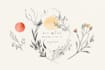 design boho chic hand drawn botanical logo