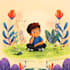 draw children book illustration and children book illustration