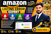fix amazon listing errors, suppressed listings and variations
