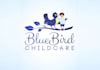 design blue bird childcare logo
