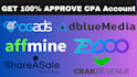 create CPA network accounts with your personal information