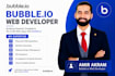 build your mvp, saas, CRM, or ai app using bubbleio