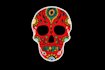 make unique lucha mexican illustration, sugar skull logo