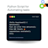 write a python script to automate your tasks