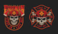 make t shirt skull firefighter logo
