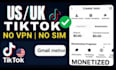 set up a US tiktok account,UK tiktok optimized for audience