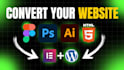 clone your website convert PSD, figma, ai to wordpress fast
