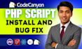 install and setup any PHP script or codecanyon script