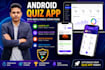 customize android quiz app with web and mobile admin panel