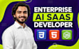 do ai enterprise saas full stack development, web app, senior backend developer