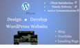 develop clean and responsive wordpress website