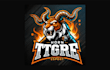 design creative horn tiger mascot logo within two days