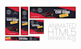 design animated HTML5 banner ads for google ads