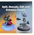 split, edit, rescale, and enhance the 3d model for printing