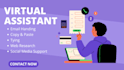 be your virtual assistant for onlien VA, VA tasks, assistant