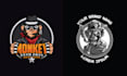 make emblem monkey gorilla logo and mascot style