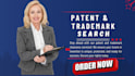 conduct trademark, patent clearance search  provide a report with amazon check