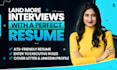 write resume for cyber security, tech, soc analyst, data science, IT manager cv