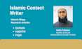 write islamic content, blog, research articles
