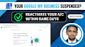 reactivate your suspended google my business gmb listing