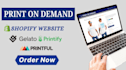 design branded print on demand shopify store, shopify dropshipping website