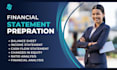 prepare income statement and balance sheet
