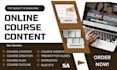 create online course content, course creation, course curriculum on teachable