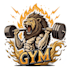 make unique very strong gym logo design