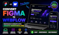 convert figma to webflow responsive website with smooth animation and cms