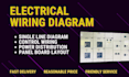 draw any electrical wiring diagram,control diagram,panel layout