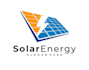 make electrical solar panel, energy and power logo