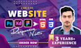 convert figma PSD xd or PDF to a pixel perfect responsive HTML CSS website
