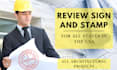 architectural stamp, pe stamp, city permit, architectural drawing