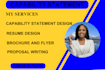 design effective government capability statement company profile resume