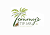 make super bull dog palm tree beach bar logo