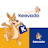 design keevado kangaroo character logo