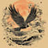 design custom flash tattoo in woodblock style