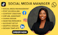 be your social media manager canva graphics designer personal virtual assistant