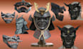 sculpt 3d mask 3d helmet halloween mask 3d cosplay 3d armor mask for 3d printing