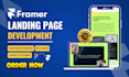 create responsive framer landing page design, figma to framer website