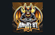 create modern angry bat mascot logo with my own creativity