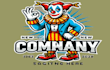 do design a creative clown mascot logo with express delivery