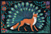 illustrate animal or botanical linocut based