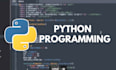 create custom python programs and design your algorithms