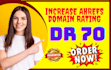 increase your websites ahrefs dr 70 from any point